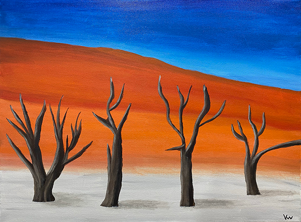 Trees of Pain Victoria R Wolf acryllic on canvas