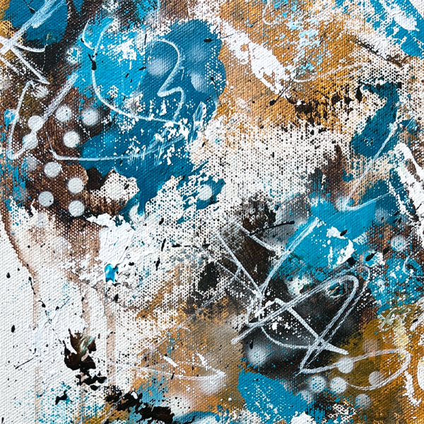 Teal Splatter by Victoria R Wolf 6-4-24 closeup